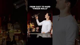 flair tricks FROM EASY TO HARD "FINGER ROLLS" 1 bottle #flairbartending #bartender #bartricks