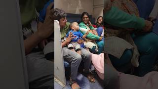 Aryan and Arha traveling first time in train #youtubeshorts #journey #vizag