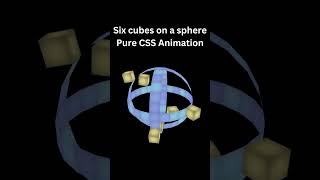 Six cubes on a sphere Pure CSS Animation