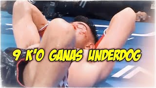 9 K'O GANAS  🥊🥊🥊 KEJUTAN PETARUNG underdog pukul ko unggulan