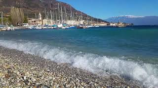 Saló, a Winter day, Wind and Waves on lake garda