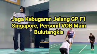 Jaga Kebugaran Jelang GP F1 Singapore, Personil Voice Of Baceprot Main Bulutangkis. Widi VOB Live