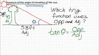 Angle of Elevation Word Problem 2