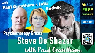 Psychotherapy Greats: Steve De Shazer | SDS Thursday with Paul Grantham on Solution Focused Therapy