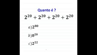 Soma de Potências - Desafio Rápido de Matemática #  03