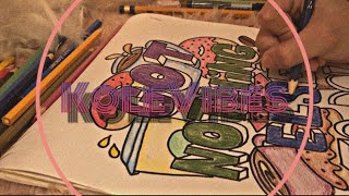 DOODLING!! (Coffee lover☕️) | time lapse | relaxing music | coloring | @kolevibes