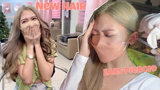 VOG: NEW HAIR REVEAL & GETTING EAR PIERCING| Lizzy Abujan