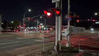 Northbound Caltrain at Mary Ave Sunnyvale, CA New Gate Barriers