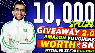 Giveaway 2.0 | Prizes Worth 8k+ | Code for quiz:- 889-400