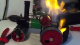 Dampfmaschiene explodiert fast! Steam engine on FIRE! Feuerball!