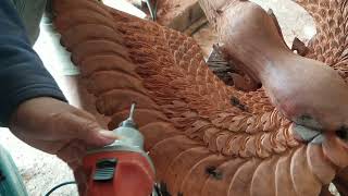 9Minute of Wing Carving | Amazing Skill | Wood Carving Step by Step | Wood Art Skill