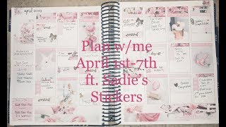 Plan with Me April 1st-7th ft. Sadie's Stickers