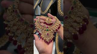 Rs.2400/cz bridal necklace/manufacturers price/whatsapp 7338089004