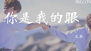 你是我的眼-艾辰『因為你是我的眼讓，我看見這世界就在我眼前【動態歌詞Lyrics】