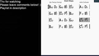 John Coltrane Giant Steps 140bpm slow Backing Track