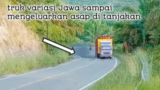 truk variasi Jawa muat sawit di Sulawesi libas tanjakan 99 karossa