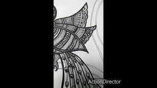 Mandala art | peacock | step by step