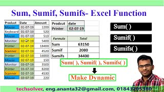 sum sumif sumifs function in microsoft excel