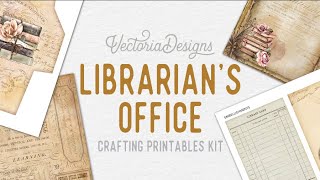 Discover our "Librarian's Office" Crafting Kit | Journal Printables | Album | Folio | Pop up album