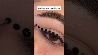 Dot eyeliner😱🖤 #wingliner #eyetutorial #shortsviral