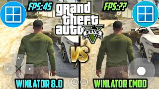 🔥 WINLATOR ANDROID 8.0 VS WINLATOR CMOD GLIBC - GTA 5 GAMEPLAY TEST | BEST WINDOWS EMULATOR