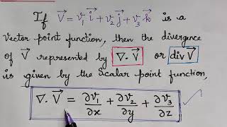 divergence of a vector point function|| vector differentiation||lecture 14