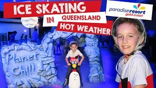 Ice Skating At Planet Chill Paradise Resort - Travel Vlog Gold Coast Australia with This Mum At Home