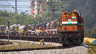 Mumbai's Kurla ALCO hauls Roll-On Roll-Off service in Konkan Railway! | Unique Truck Service | RoRo