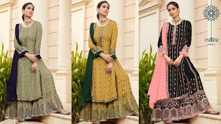 Maisha Heavy Embroidery Palazzo Suits Partywear Single Available