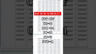 BSF HCM/ASI RESULT OUT #BSF