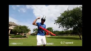 @dudeperfect saying there’s a bucket on my head 0.25 times speed all to 14 times speed #shorts