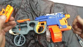 NERF HyperFire Motorized Elite Blaster, 25-Dart Drum,