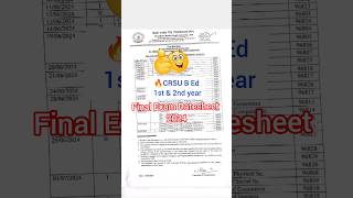 crsu b.ed exam date 2024| crsu date sheet 2024 #crsu #crsudatesheet #shortsfeed #shorts