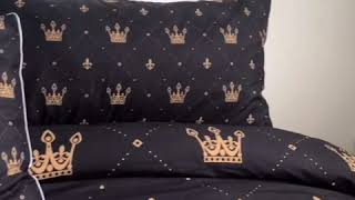 Take these crown bedding set  home to be a KING~