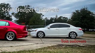 Slamming the Accord| Best budget coilovers|