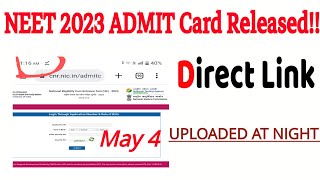 How to download neet admit card 2023 NEET 2023 ADMIT Card Released  | #neetadmitcard2024 #directlink