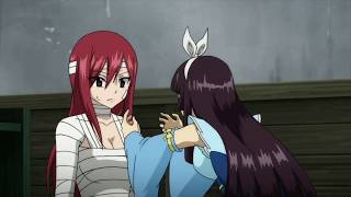 Kagura kisses Erza Fairy-tail