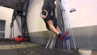 Strict Ring dips 5 reps at 20 kg