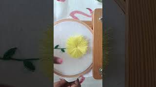 Easy embroidery flower || Embroidery for beginners || Diy embroidery flower #youtubeshorts