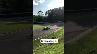 Green GTD cars fly through chicane!