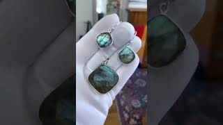 Labradorite Pendant and Earrings Set