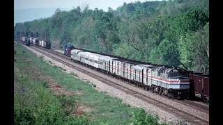 CONRAIL and AMTRAK TRAINS around ALTOONA , PA - FOSTORIA - ANTIS - WORKS  MAY 28-29, 1994