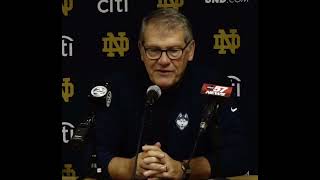 Coach Geno takes my Q after @uconnhuskies  loss to @FightingIrish