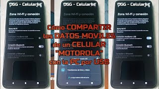 Cómo compartir los datos móviles de un celular Motorola con la PC por USB