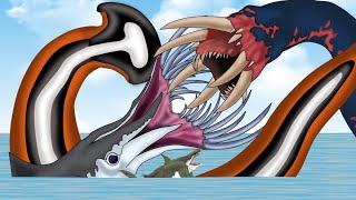 Squidshark VS Hammerhead Worm VS Alien Worm