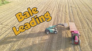 Leading / Collecting bales in Lincolnshire with tractor & teleporter DJI Mavic Air 2 Drone