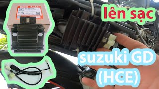 #chếphá3 | Lên sạc Suzuki GD (HCE) cho Exciter 135 - sạc mạnh | Chăm sóc xe tại nhà | Tuấn Mai Vlog