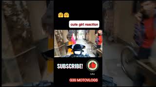 cute reaction 😍 #wheelierider #motorcycle #motovlog #funny #wheelie #motorbike #comedy #wheele