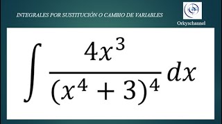 INTEGRALES POR CAMBIO DE VARIABLE O SUSTITUCIÓN