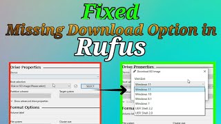 Fixed✅! How To Fix Missing Download Option In Rufus | Fix Download Option Not Showing In Rufus 2022